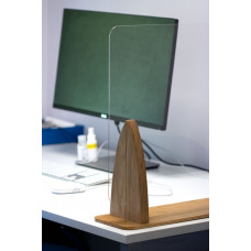 Protective Screen with Wood Base Protective Screen with Wood Base